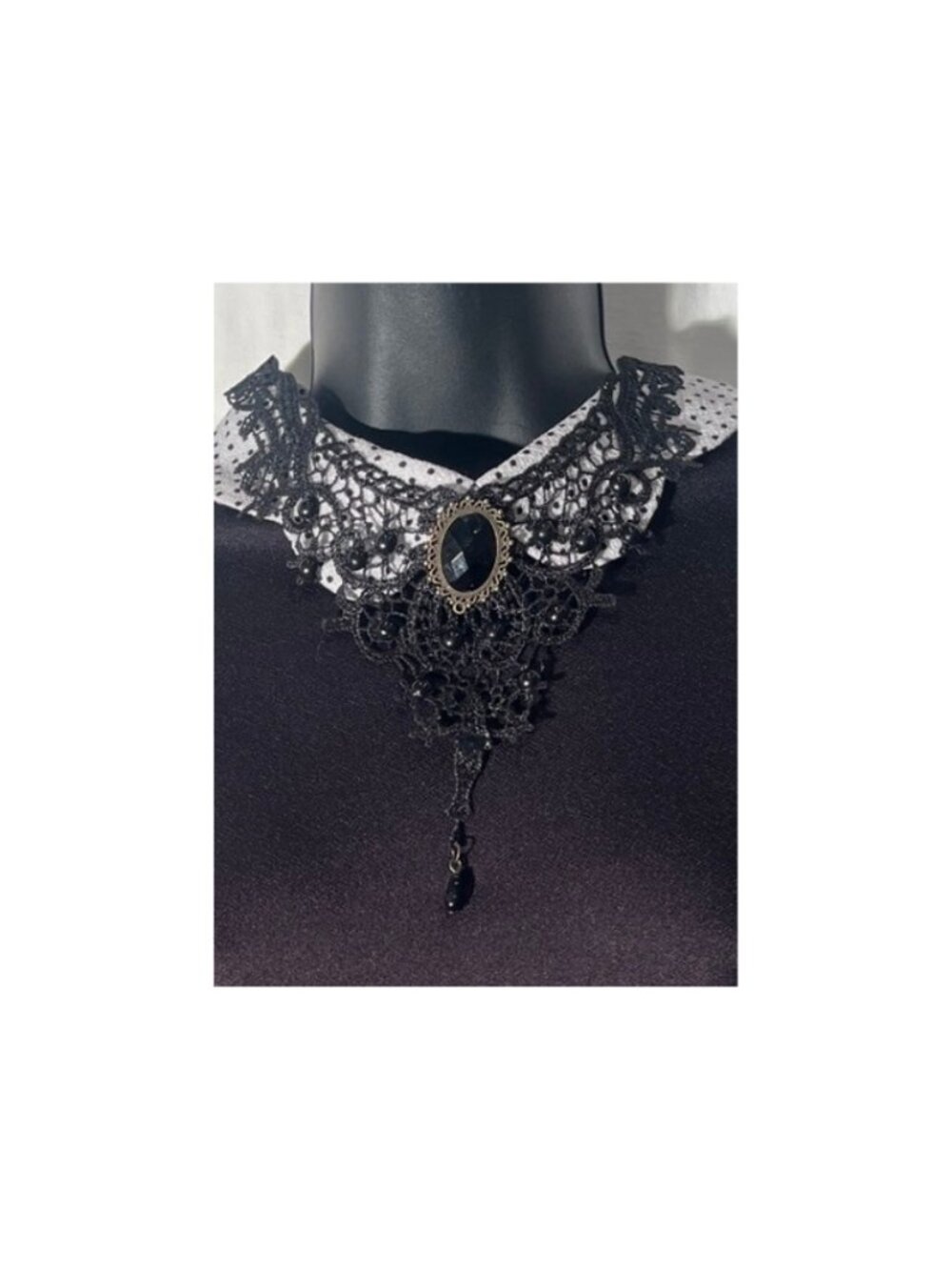 Gothic Victorian Black Lace Choker Necklace
